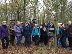 Participants on the myForest for Education workshop, in Dumbles Wood, part of the National Forest
