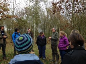 A woodland owner at the National Forest shares his experiences with the group